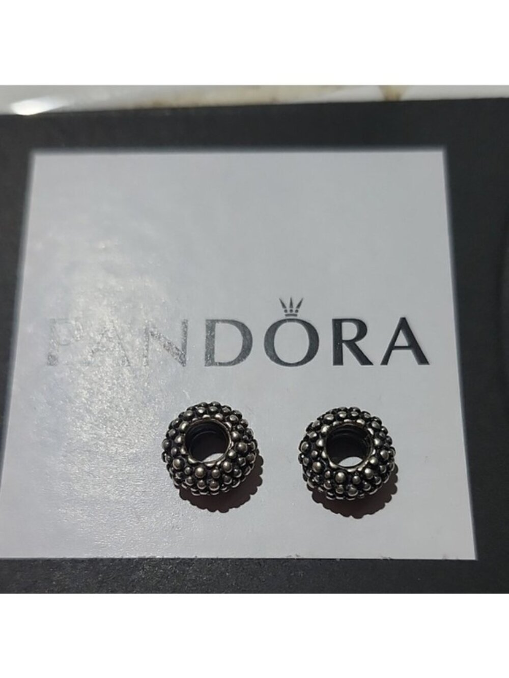 Pandora Retired Sterling Silver Beaded Beauty Spacer - 790981, Set Of 2